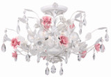 Crystorama - 4850-WW - Six Light Semi Flush Mount - Lola - Wet White