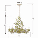 Crystorama - 4846-CT - Six Light Chandelier - Josie - Champagne Green Tea