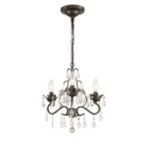 Crystorama - 4534-EB-CL-S - Three Light Mini Chandelier - Paris Market - English Bronze