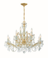 Crystorama - 4479-GD-CL-S - 12 Light Chandelier - Maria Theresa - Gold