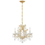 Crystorama - 4474-GD-CL-SAQ - Four Light Mini Chandelier - Maria Theresa - Gold