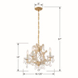 Crystorama - 4474-GD-CL-S - Four Light Mini Chandelier - Maria Theresa - Gold