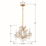 Crystorama - 4474-GD-CL-MWP - Four Light Mini Chandelier - Maria Theresa - Gold
