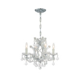 Crystorama - 4474-CH-CL-S - Four Light Mini Chandelier - Maria Theresa - Polished Chrome
