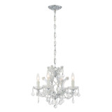 Crystorama - 4474-CH-CL-S - Four Light Mini Chandelier - Maria Theresa - Polished Chrome
