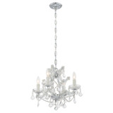 Crystorama - 4474-CH-CL-S - Four Light Mini Chandelier - Maria Theresa - Polished Chrome