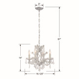 Crystorama - 4474-CH-CL-S - Four Light Mini Chandelier - Maria Theresa - Polished Chrome