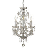 Crystorama - 4473-CH-CL-S - Four Light Mini Chandelier - Maria Theresa - Polished Chrome