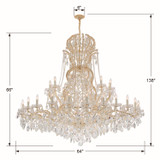 Crystorama - 4460-GD-CL-S - 37 Light Chandelier - Maria Theresa - Gold