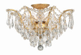 Crystorama - 4457-GA-CL-S - Five Light Flush Mount - Filmore - Antique Gold