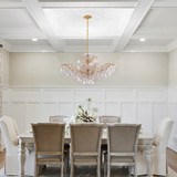 Crystorama - 4439-GD-CL-MWP - Six Light Chandelier - Maria Theresa - Gold
