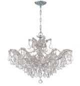 Crystorama - 4439-CH-CL-SAQ - Six Light Chandelier - Maria Theresa - Polished Chrome