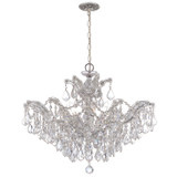 Crystorama - 4439-CH-CL-SAQ - Six Light Chandelier - Maria Theresa - Polished Chrome