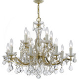 Crystorama - 4379-GD-CL-MWP - 12 Light Chandelier - Maria Theresa - Gold