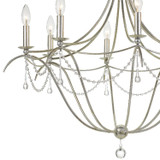 Crystorama - 428-SA - Eight Light Chandelier - Metro - Antique Silver