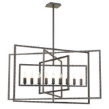 Crystorama - 337-RS - Nine Light Chandelier - Capri - Raw Steel