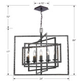 Crystorama - 336-RS - Five Light Chandelier - Capri - Raw Steel