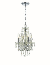 Crystorama - 3224-CH-CL-SAQ - Four Light Mini Chandelier - Imperial - Polished Chrome