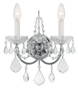 Crystorama - 3222-CH-CL-MWP - Two Light Wall Sconce - Imperial - Polished Chrome