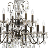 Crystorama - 3029-EB-CL-S - 12 Light Chandelier - Butler - English Bronze