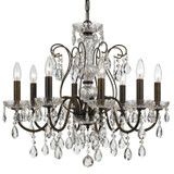 Crystorama - 3028-EB-CL-S - Eight Light Chandelier - Butler - English Bronze