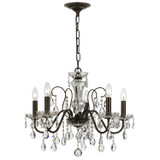 Crystorama - 3025-EB-CL-SAQ - Five Light Chandelier - Butler - English Bronze