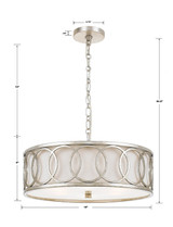 Crystorama - 287-SA - Six Light Chandelier - Graham - Antique Silver