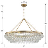 Crystorama - 278-VG - Eight Light Chandelier - Calypso - Vibrant Gold