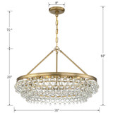 Crystorama - 275-VG - Six Light Chandelier - Calypso - Vibrant Gold