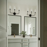 Crystorama - 2443-OP-BF - Three Light Bathroom Vanity - Sylvan - Black Forged