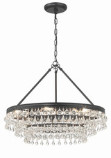 Crystorama - 237-MK - Six Light Chandelier - Calypso - Matte Black
