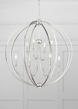 Crystorama - 2246-PN - Eight Light Chandelier - Sylvan - Polished Nickel