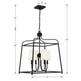 Crystorama - 2244-BF - Four Light Chandelier - Sylvan - Black Forged