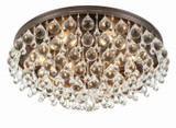 Crystorama - 138-VZ - Six Light Flush Mount - Calypso - Vibrant Bronze
