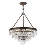 Crystorama - 136-VZ - Six Light Chandelier - Calypso - Vibrant Bronze