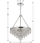 Crystorama - 136-CH - Six Light Chandelier - Calypso - Polished Chrome