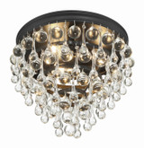 Crystorama - 135-MK - Three Light Flush Mount - Calypso - Matte Black