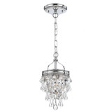 Crystorama - 131-CH - One Light Mini Chandelier - Calypso - Polished Chrome