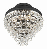 Crystorama - 130-MK_CEILING - Three Light Semi Flush Mount - Calypso - Matte Black