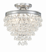 Crystorama - 130-CH_CEILING - Three Light Semi Flush Mount - Calypso - Polished Chrome
