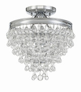 Crystorama - 130-CH_CEILING - Three Light Semi Flush Mount - Calypso - Polished Chrome