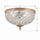 Crystorama - 117-8-OB - Two Light Flush Mount - Radley - Olde Brass
