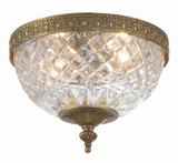 Crystorama - 117-8-OB - Two Light Flush Mount - Radley - Olde Brass