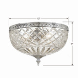 Crystorama - 117-12-CH - Three Light Flush Mount - Radley - Polished Chrome