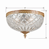 Crystorama - 117-10-OB - Two Light Flush Mount - Radley - Olde Brass