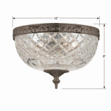 Crystorama - 117-10-EB - Two Light Flush Mount - Radley - English Bronze