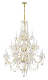 Crystorama - 1157-PB-CL-MWP - 20 Light Chandelier - Traditional Crystal - Polished Brass