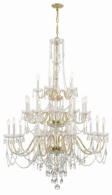 Crystorama - 1156-PB-CL-MWP - 25 Light Chandelier - Traditional Crystal - Polished Brass