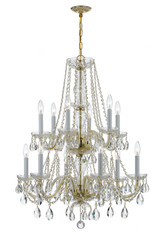 Crystorama - 1137-PB-CL-S - 12 Light Chandelier - Traditional Crystal - Polished Brass