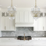 Crystorama - 1129-PB-CL-MWP - Five Light Mini Chandelier - Traditional Crystal - Polished Brass